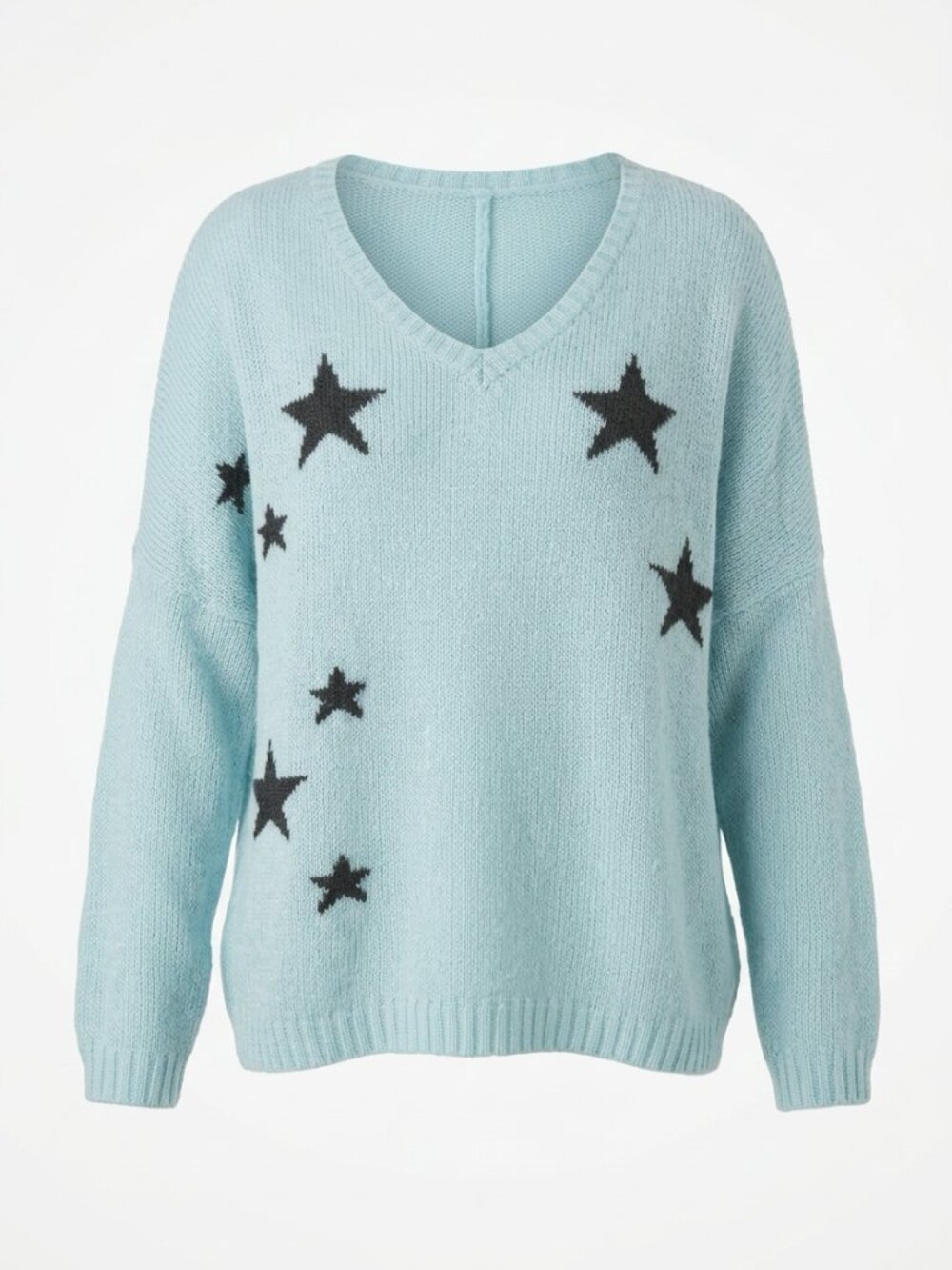 Wooden Ships Star Intarsia V-Neck Sweater Size M/L